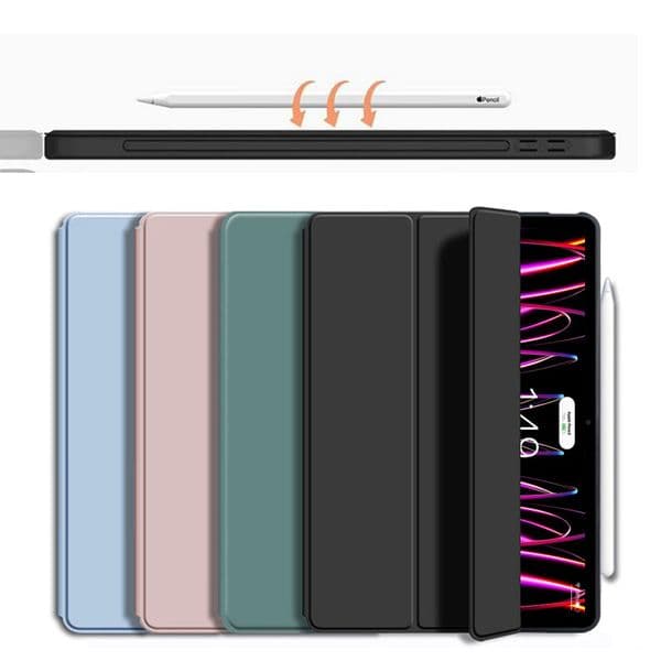 2024 PU Leather Case for iPad Pro 12.9 10.9 inch Air 11 13 iPad Shockproof Magic Holder TPU Tablet Filp Cover for iPad 10gen Mini 1 2 3 4 5 6 7 8 with Apple Magnetic Pen Slot 2023