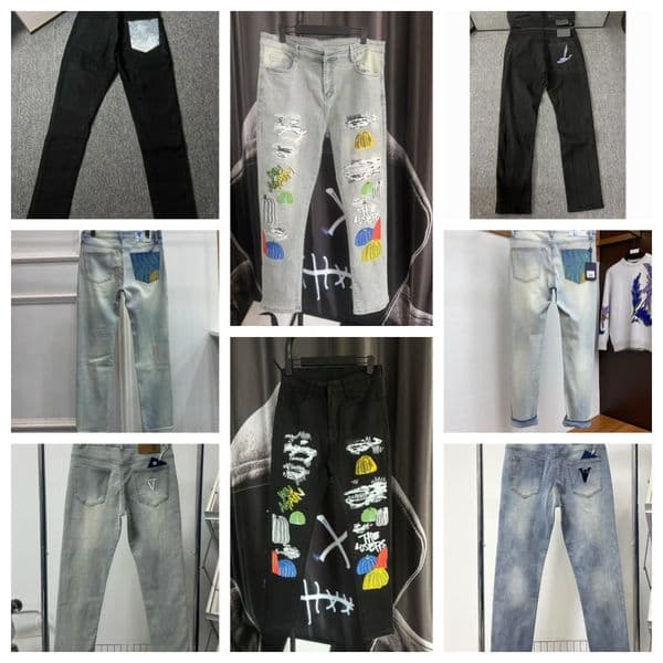 Jeans Mens Desiner Pumpkin Trouser Les Open Fork Tiht Capris Denim Trousers Fleece Embroidery Warm Slimmin Ripped Straiht Jean Pants Loose Clothin