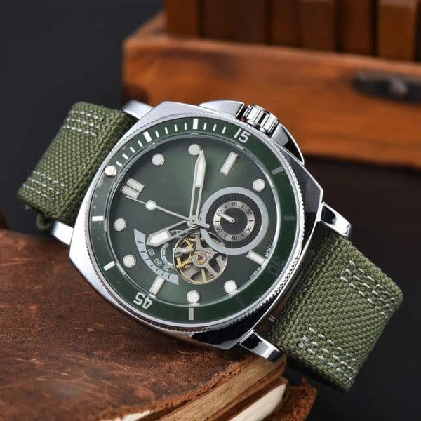 New Men's automatic mechanical movement Watch Steel personality full function Flywheel watch high-grade imported movement men's sports leisure watch