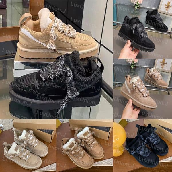 Lowmel Trainer Designer Highmel Sneakers Women Casual Shoes Genuine Leather Jumbo Lace-Up Platform Boots Lowmels Australia Winter Booties Size 35-40