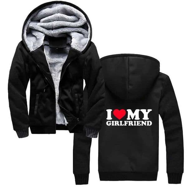 Men's Hoodies Sweatshirts I love my girlfriend hoodie I love my girlfriend hoodie GF Coats boyfriend gift Valentines Day is coming jacket zipper hoodie Z240918