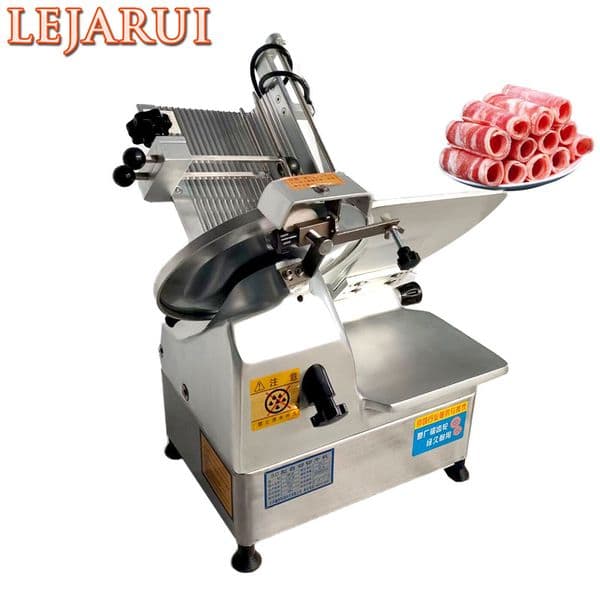 Commercial Electric Food Slicer Lamb Beef Slicer Freezing Meat Cutting Machine Mutton Rolls Cutter Adjustable Thickness
