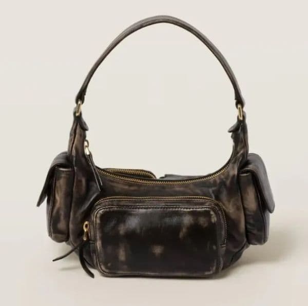 Vintage Y2k Luxury Underarm Bags For Women Designer Pocket Handbag Purse Moto & Biker Multiple Pockets Square Shoulder