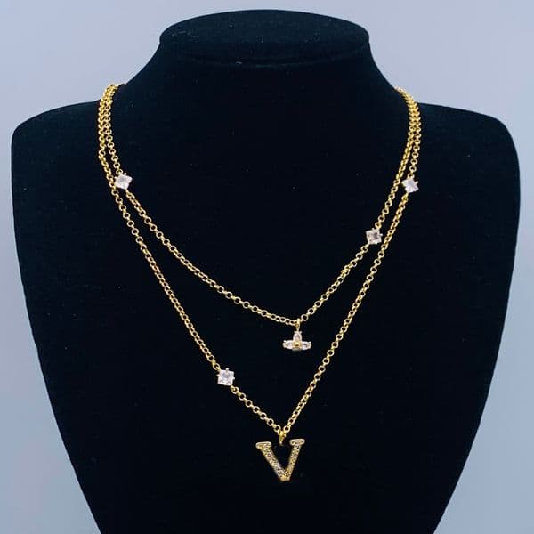 Women Luxury Choker Necklace Designer Brand Letter Flower Pendant Chain 18K Gold Plated Wedding Party Jewelry Gift