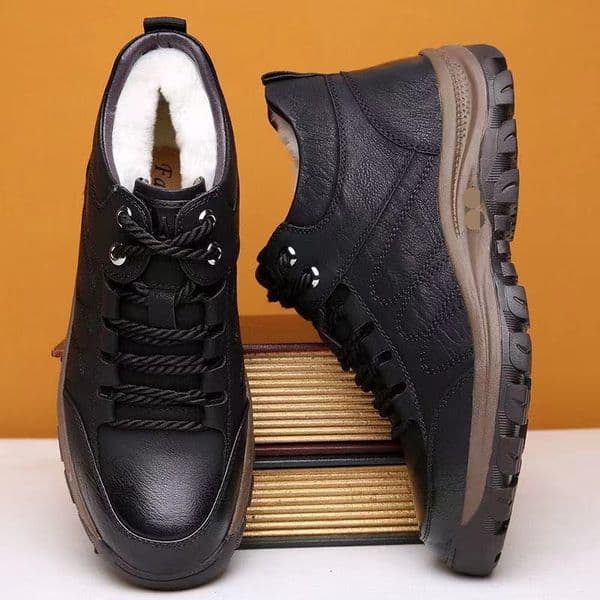 2024 autumn and winter new casual sports men's plus veet cotton shoes for men