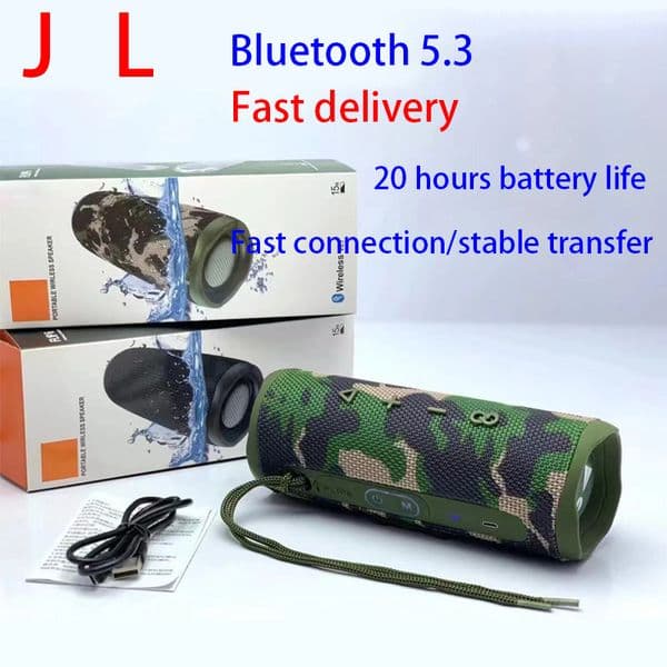 Bluetooth Speaker Portable IPX7 FLIP6 Waterproof speaker Outdoor Stereo Bass independent audio track 5 colors 12 hours continuous connection Fast low power