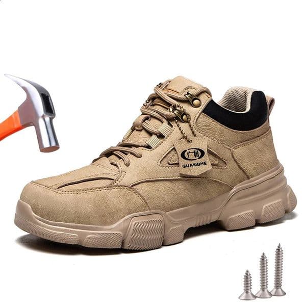 Men Lightweight Safety Boots Indestructible Work Sneakers Women Insole Protective Steel Toe Shoe 64d3