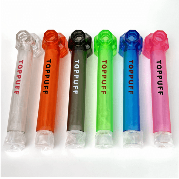Toppuff Top Puff Portable Smoking Pipe For Travel Glass Water Bongs Tobacco 160mm Acrylic Oil Burner Tube For Bongs Water Pipes