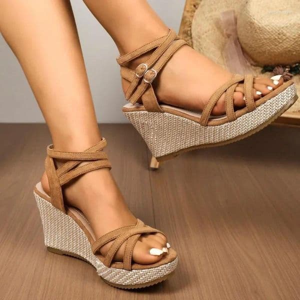 2025 S Fashion Designer Sandals Women CM High Sandals Heeled Summer Platform With A Straight Buckle Free Shipping Fish Mouth Shoes Heels