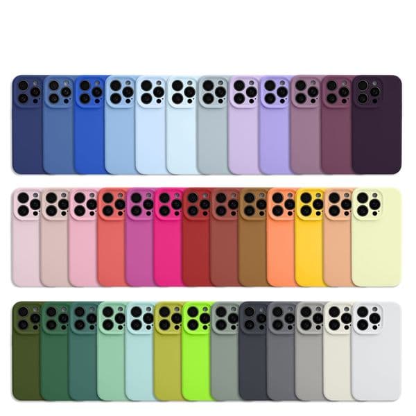 Real Liquid Silicone Soft Cases For Iphone 17 Air 16E 16 15 Plus 14 Pro Max 13 12 11 Fashion Colorful Classic Protective Airbag Anti-fall Phone Back Skin Cover
