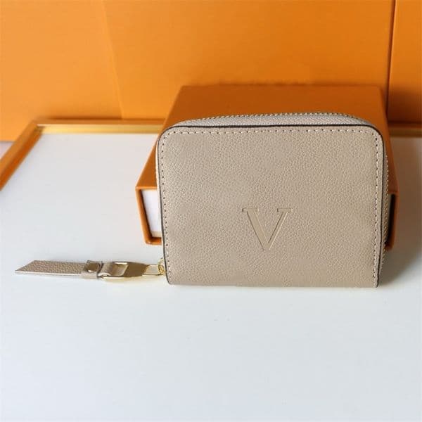 Woman Mens Short Wallets Mini Card Holder Designer Wallet Floral Holders Fashion Purse Genuine Leather Box