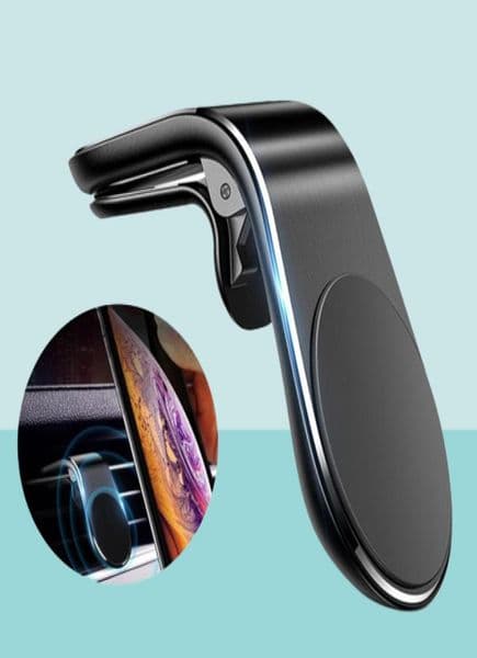 Metallic Car Phone Holder Mobile Magnetic Mini Fan Mount Holder for IPhone Xiaomi Smartphones XS Max Cell Phone Mounts for Univers