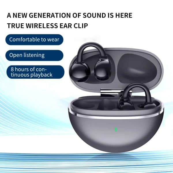 G126 Ear Clip Earphone Wireless Bluetooth 5.4 Headphones TWS Sports Headset Mic Noise Reduction HiFi Stereo Open Earbuds