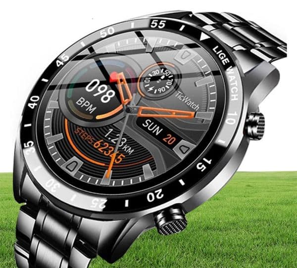 New Smart Watch Men Heart Rate Blood Pressure Information Reminder Sport Waterproof Smartwatch for Android IOS Phone