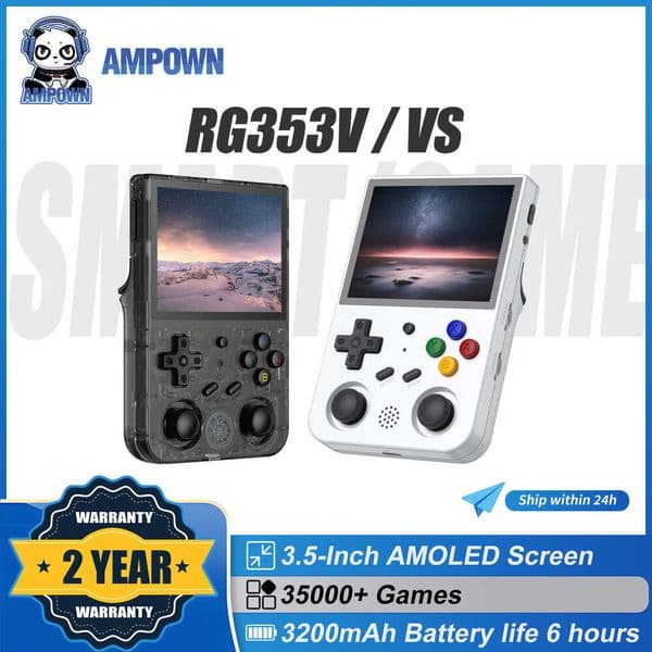 RG353V/VS Handheld Players 2.8''Touch Screen Portable Retro Video Game Console Android 11 ux Dual System