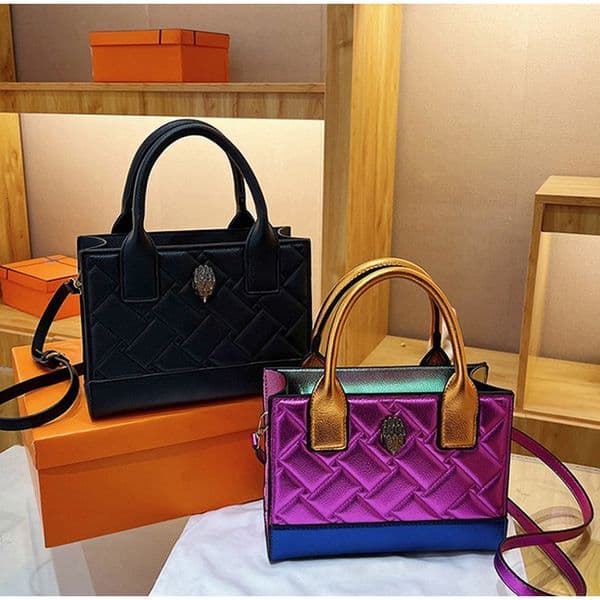 2026 new model Colored Bird Eagle Head Lady Tote Highend Fashion Brand Small Square Black Dia Check trend Crossbody Bag