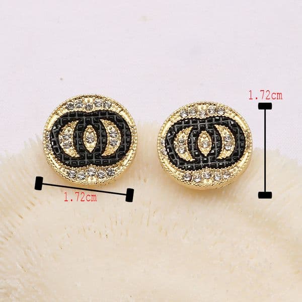 20Style Earring Simple Sier Ear Stud Famous Women Geometry Cross Round Letter Crystal Rhie Pearl Earrings Bride Wedding Party Jewerlry Christmas Gifts