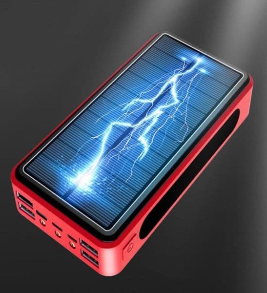 NEW Solar Power Bank 90000mAh Solar Charger 4 USB Ports External Charger Power Bank With LED light9429121