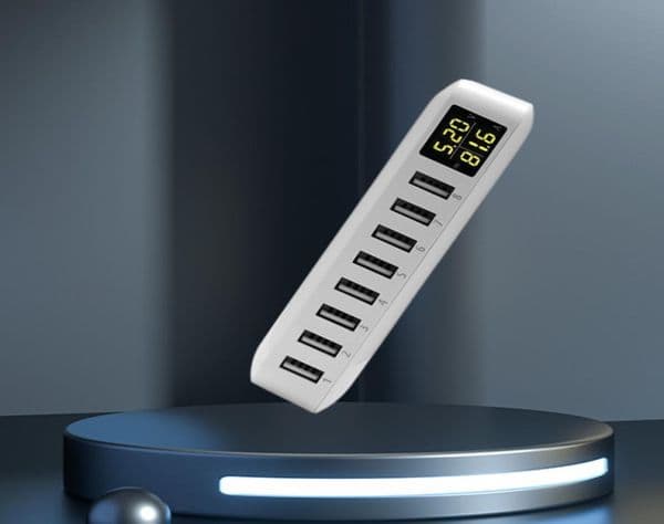 Multi 8 Port USB Fast Charger Desk Phone Carregador LCD Display Charger Dock For Smartphone Iphone charger Samsung Xiaomi1486895
