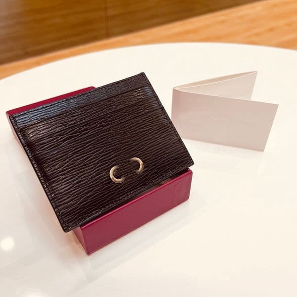 Luxury Men's Cardholder Credit Card Clip Leather Designer Wallet High Quality Thin Portable Cash Pocket Coin Purse