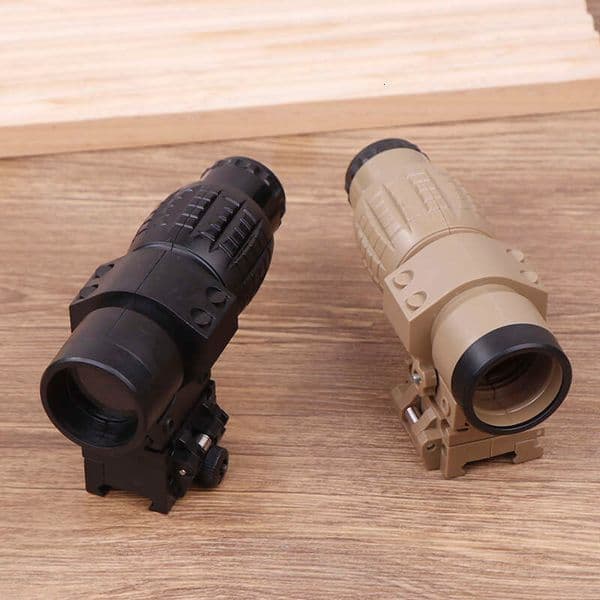 Adjustable Sight Magnifier Scope Compact Sights With Flip Up Cover Fit For 20mm 21mm Rail Mount Toys Telescope Accessories