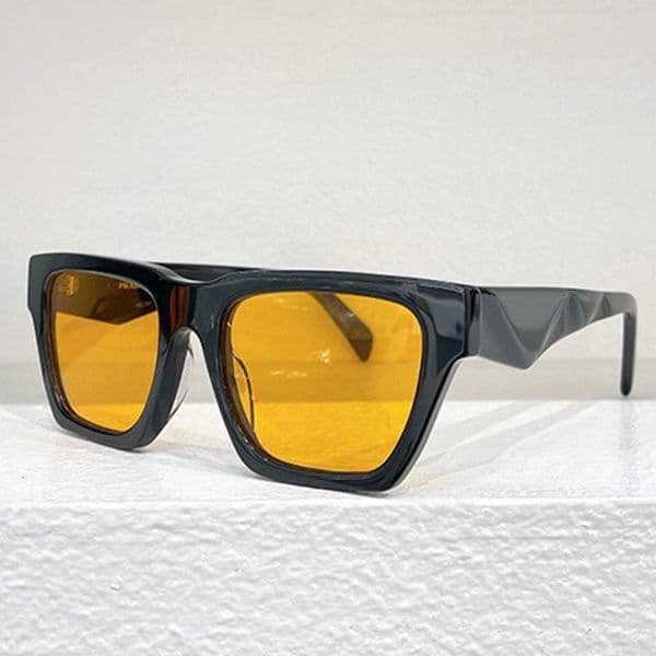 Designer sunglasses for women SPRA06S New Luxury Mens Acetate Sunglasses Square Frame Geometric Legs Yellow Anti UV Lens Womens Fashion Casual Glasses top quality