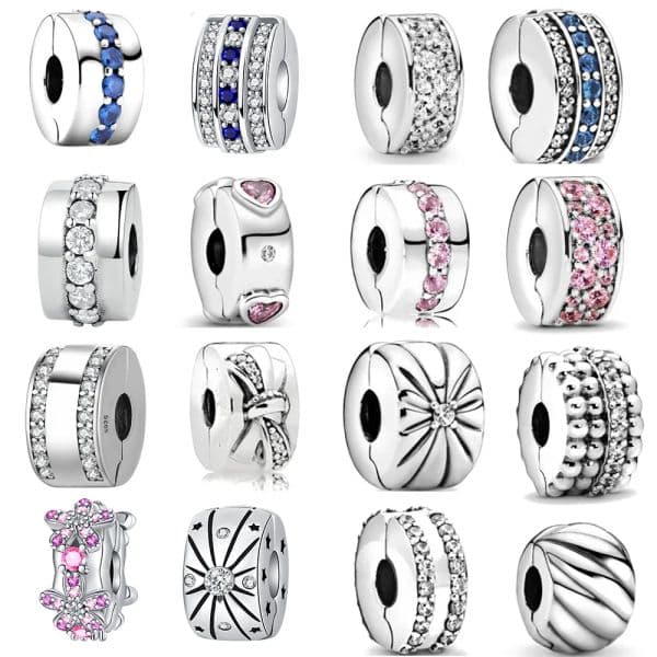Shining Clip Bead Suitable For Original Charm Silver Bracelet Women' DIY Jewelry Free Shipping 946
