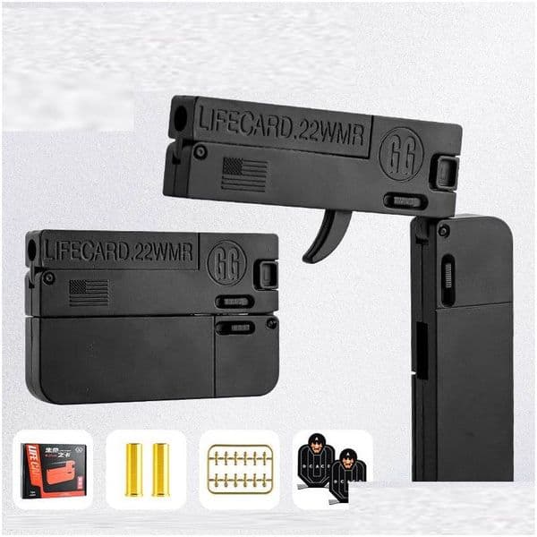 Gun Toys Lifecard Folding Toy Pistol Handgun Card With Soft S Alloy Shooting Model For Adts Boys Children Gifts Drop Delivery