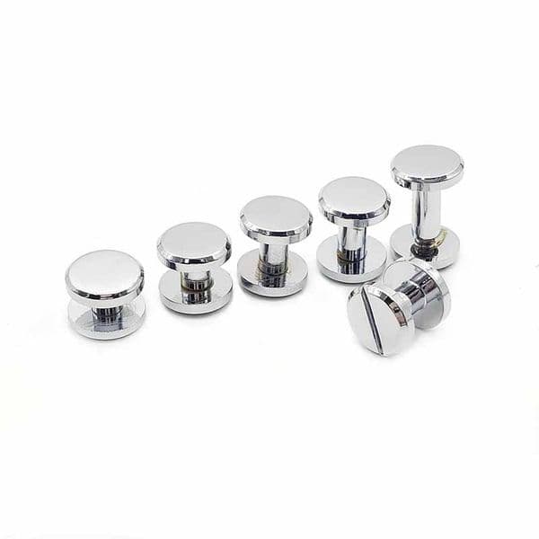 100pcs Chrome plated wallet bag screw brass belt screw Rivet diy handmade fastener garmnet hardware leather part