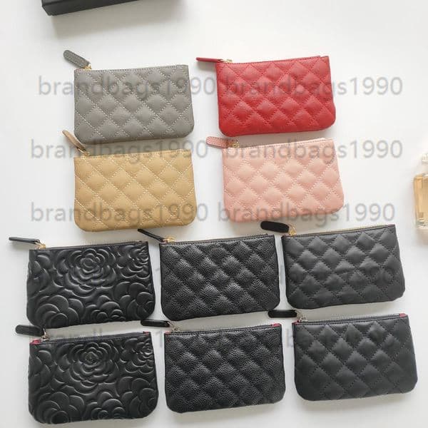 Classic Camellia Coin Bag Zipper Wallet Full Leather Whole leather Purse Card Holder For women Short Wallet 15*8.5cm Come with box