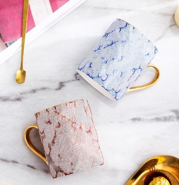 Fashion Creative Ins Ceramic Cup Phnom Penh Milk Tea Mug Cross-Border Household Coffee Cups Wholesale
