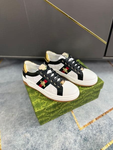 Designer shoes platform sneakers Ace screener canvas Casual fashion shoe mens Luxury Vintage Logo Chunky Leather printed trainers Sneakers boots