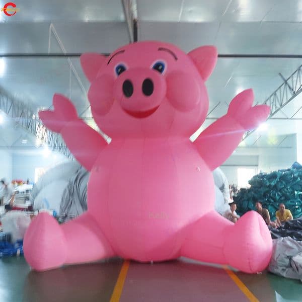 8m-26ft high Free Ship Outdoor Activities Advertising Promotion Giant Inflatable Pig Model customized animal replica cartoon for sale
