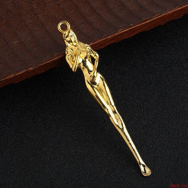 8 Styles Wax dabber tools metal 77mm jar smoking sexy girl woman mini tool stick spoon ear pick for dry herb with o ring titanium nail