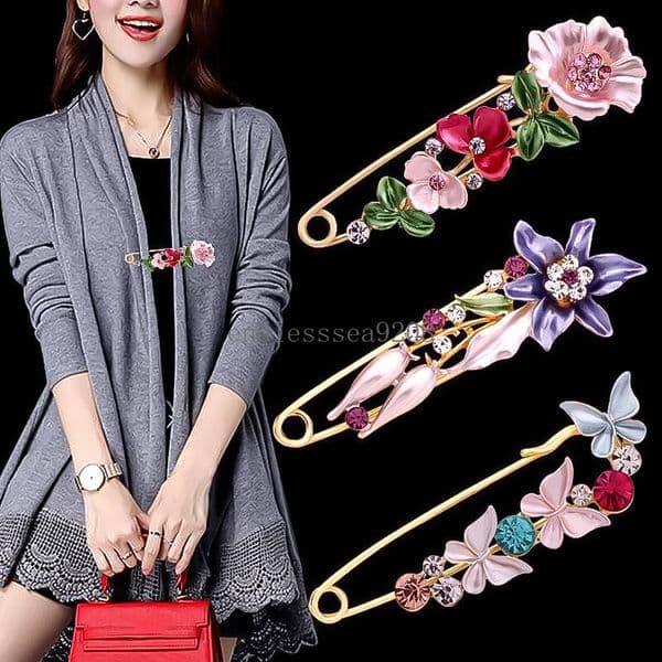 New Fashoin Flower Brooch Buckles Alloy Charms Waist Tighting Brooches Lapel Pin Jewelry Suit Coat Brooch Ornament Accessories
