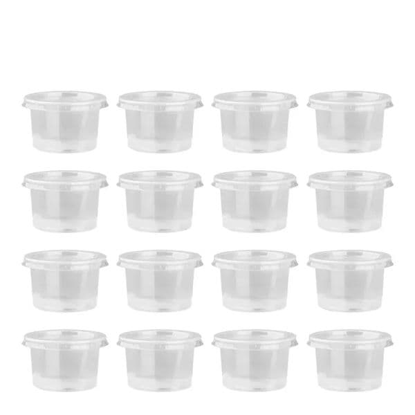 Clear Diposable Plastic Portion Cups with Lids Disposable Container Clear Cups Bowls for Sauce Jelly Yogurt ZZ