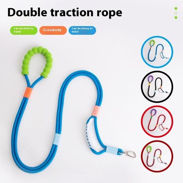 Dog leash, pet walking rope, dog chain, p rope, p chain, explosion-proof punch, hands-free walking tool