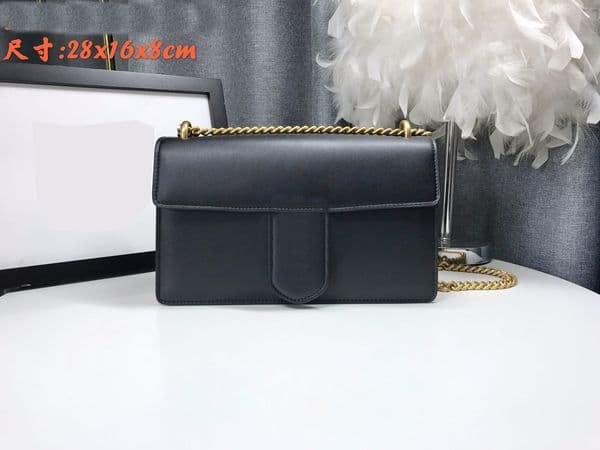 2024 Hot Chain Shoulder Backpack Flip Cover Sealed Bronze Metal Accessories Versatile Large Capacity Shoulder Bag Crossbody Bag