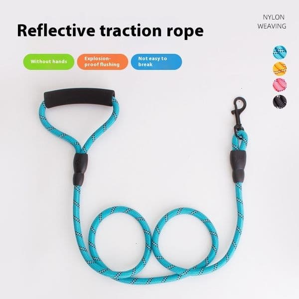 Pet Supplies Pet Traction Rope Multi colored Round Rope Dog Rope Reflective Dog Traction Rope Dog Walking Rope