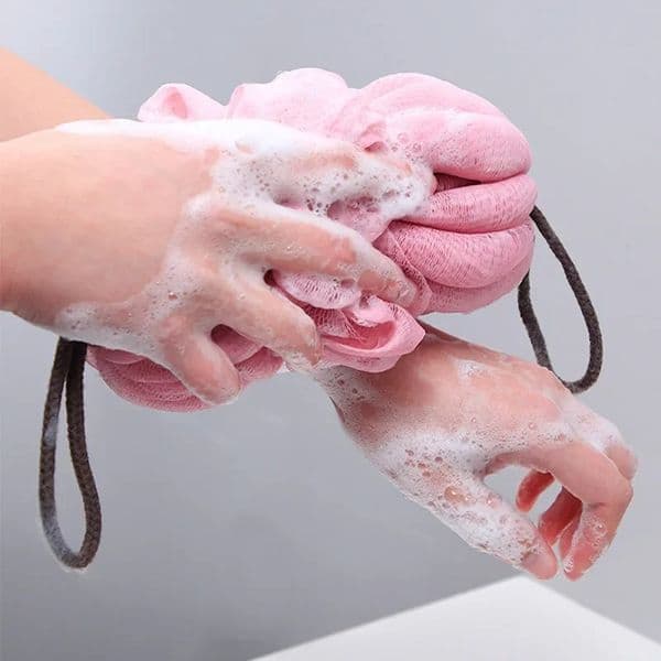 Long Strip Towel Strong Rubbing Decontamination Adult Back Sponge Bath Flower Loofah Bathball