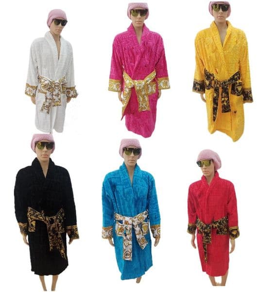 Veet Robe Designers Baroque Fashion Pamas Mens Women Bathrobe sleep unisex man cotton sleepwear night robe SPA high quality bathrobe