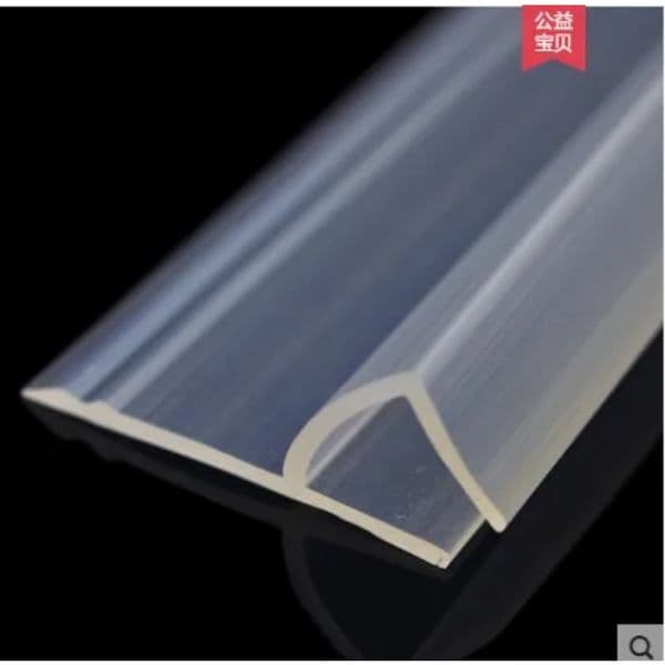 2 Meter/lot Widened F/h shape silicone rubber shower room door window glass seal strip weatherstrip for 6/8/10/12 mm glass
