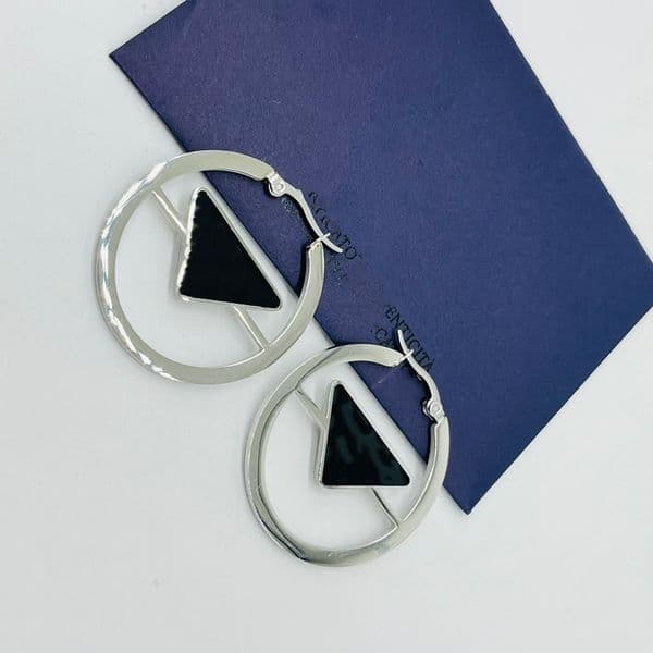 Fashion Stainless Steel Earrings Inverted Triangle Designer Earring 18K Gold Plated 925 Silver Women Letter Stud Wedding Party Jewelry Loves Gift
