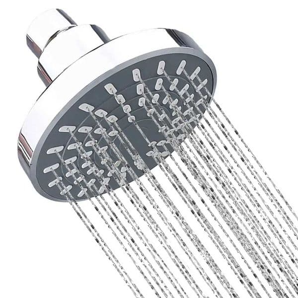 High pressure shower head round nozzle adjustable rain shower wall mounted faucet 9.5cm chrome plated shower bathroom accessoriesW240730