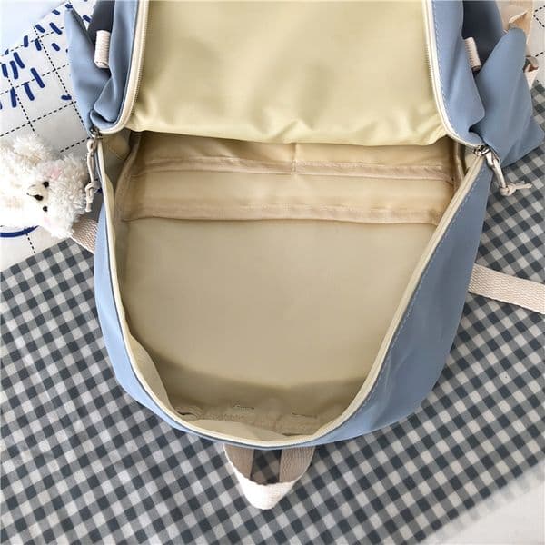 JOYPESSIE Kawaii Nylon Women Backpack Fashion Waterproof Rucksack for Teen Girls School Bag Cute Student Bookbag Travel Mochila