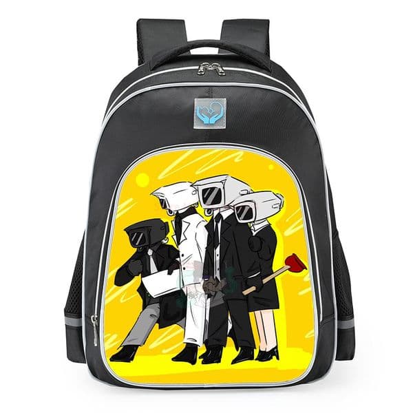 Anime Skibidi Toilet Students Cartoon Backpack Night Reflection Wear-resisting Schoolbag Large Capacity Lightening Schoolbag