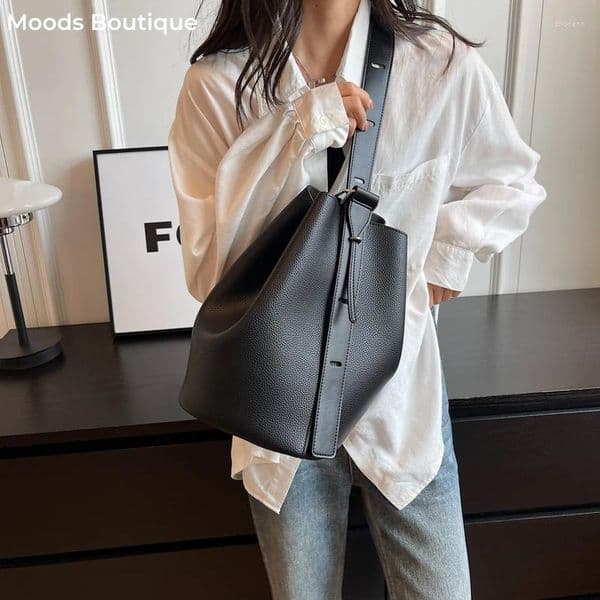 Retro 2-in-1 Crossbody Bucket Bags | Stylish Solid Color Purses for Women