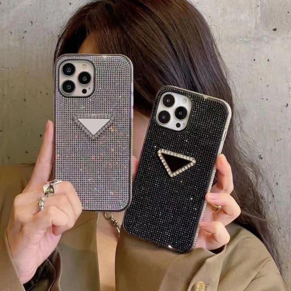 Cover diamond pattern For iPhone 15 Pro Max 15Plus 14Pro 13 12 11 Fashionable phone case with diamonds