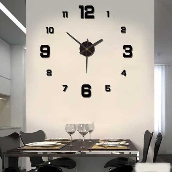 Creative frameless DIY wall clock and wall machinery with arrow stickers silent clock for home use wall decoration for living rooms and offices W240806