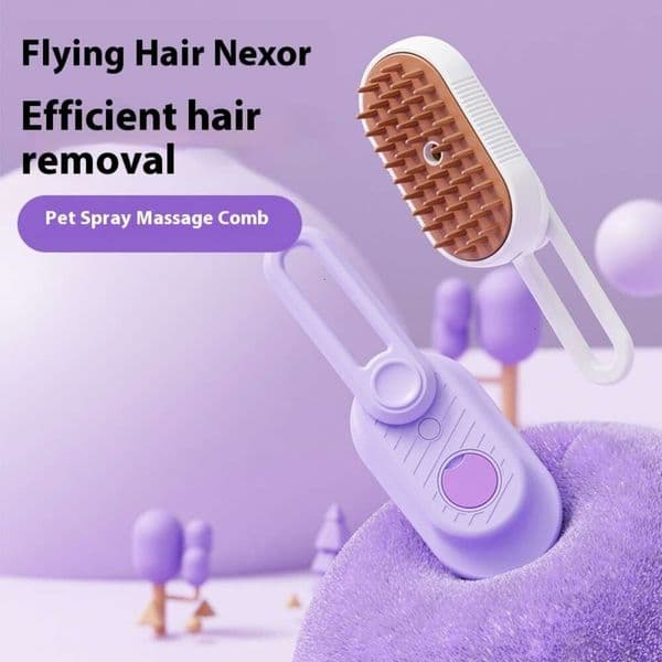 New pet one button steam spray can rotate to remove ating hair, cat brush massage dog hair removal products